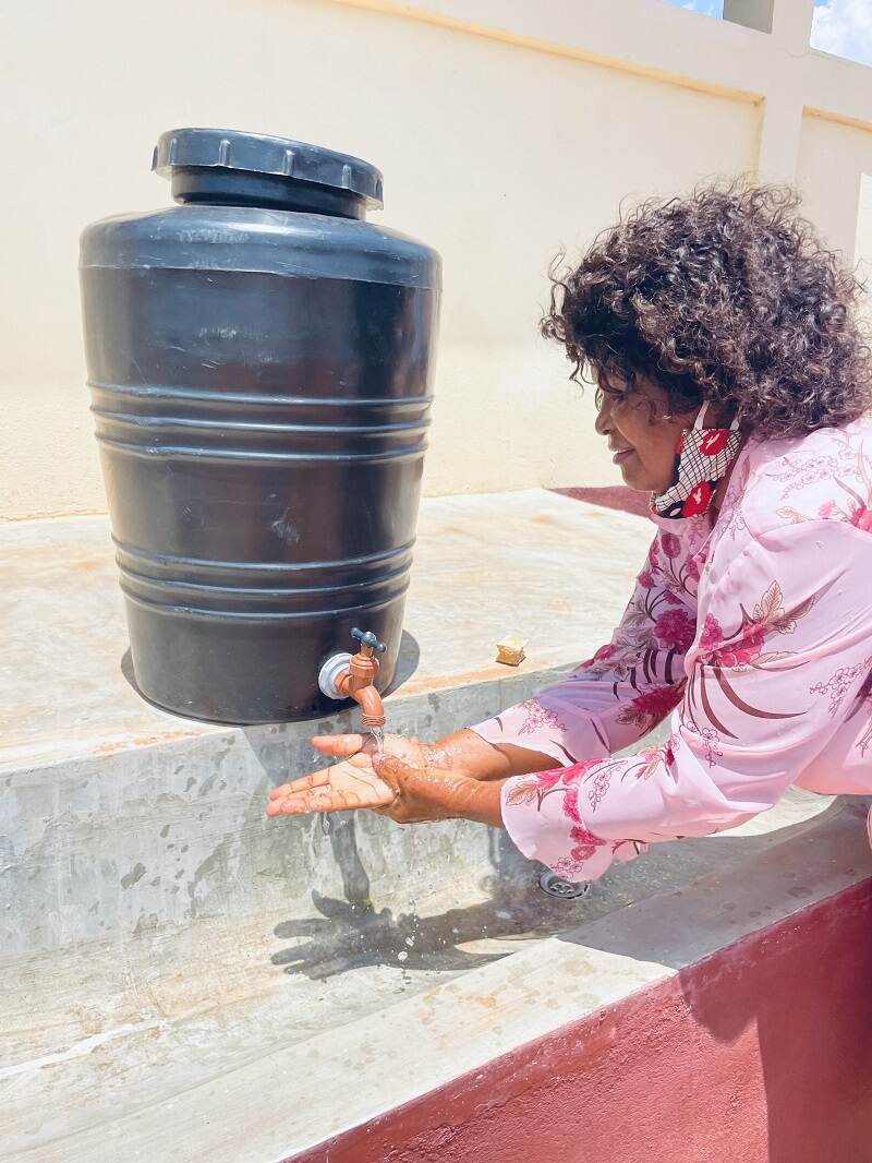 Installation of drinking water and sanitation facilities in developing